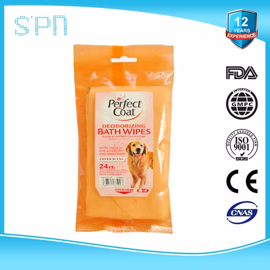 Специальные нетканые материалы, новый стиль, китайская фабрика, 50 шт. салфетки для чистки собак в канистре, дезинфицирующие влажные мягкие салфетки для чистки домашних животных с алоэ вера
